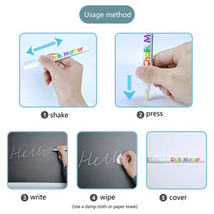 Bview Art Set di 5 Pennarelli a Gesso <span class=keywords><strong>Bianco</strong></span> Cancellabili, Facili da Usare, <span class=keywords><strong>per</strong></span> Lavagne, Insegne e Vetro - Product Image 5