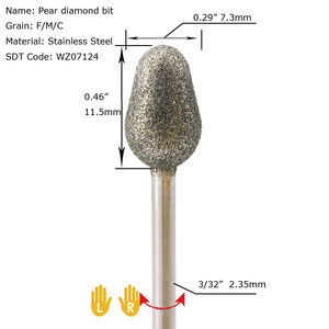 Furador Elétrico para Unhas em Forma de Pêra com Ponta de Diamante para Redução de Unhas - Product Image 5