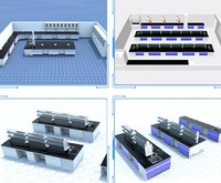 Banc de laboratoire avec évier en acier inoxydable 304, table de laboratoire chimique avec robinet pour laboratoire de recherche