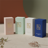 Boîte en carton blanc pour palette de fards à paupières, avec logo personnalisé en feuille d'or rose