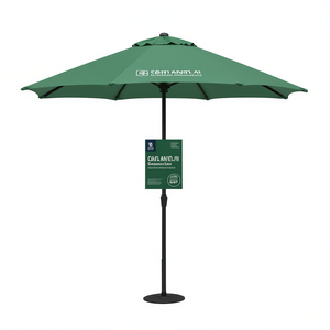 Sombrilla de Jardín SOM ANIMAL de 3 Metros, de Poliéster, con Altura Ajustable y Manivela, con Base - Product Image 1