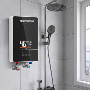Üreticileri 6KW <span class=keywords><strong>Tankless</strong></span> elektrikli anlık su şofben LED Mini SU ISITICI ev İngilizce plastik sıcak duş için hiçbir tankı - Product Image 1