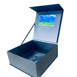 Caja de regalo de cartón negro hecha a mano Pantalla LCD de 7 pulgadas Video personalizado para compras de aniversario de cumpleaños Fines promocionales - Product Image 5