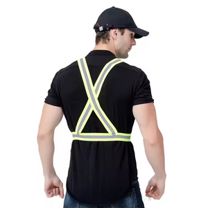 Chaleco <span class=keywords><strong>de</strong></span> <span class=keywords><strong>seguridad</strong></span> reflectante ajustable, cinturón elástico <span class=keywords><strong>de</strong></span> alta visibilidad con tira reflectante <span class=keywords><strong>de</strong></span> 1,5 cm para correr <span class=keywords><strong>de</strong></span> noche y ciclismo - Product Image 5
