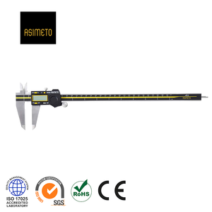 Asimeto Empat Tombol Kalibrador Digital Alat Ukur Vernier Caliper Digital Absolut 300mm 0-12 inci Vernier Caliper Manual - Product Image 1