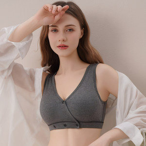 Sujetador de lactancia de talla grande con relleno fijo, mezcla de fibra natural, para embarazadas y posparto, copas C-G, diseño ergonómico - Product Image 3