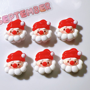 Mặt Dây Treo Giáng Sinh Dễ Thương Bằng Nhự<span class=keywords><strong>a</strong></span> Resin Hình Ông Già Noel, Người Tuyết, Nai Sừng Tấm, Mặt Phẳng Dùng Trang Trí Scrapbooking, Làm Trang Sức, Thủ Công Trang Trí - Product Image 5