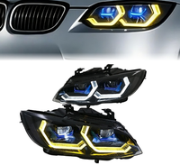 Ensemble de phares LED Ikon Style, double couleur DRL, 4000 lumens, Plug & Play, ajustement universel, remplacement pour Série 3 E92 E93