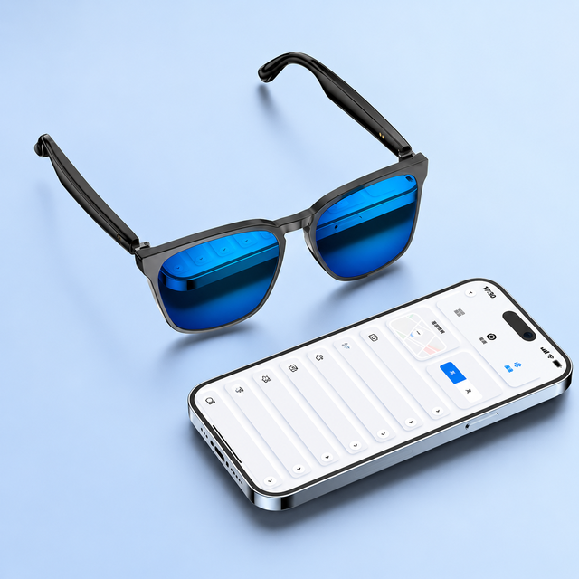 Smart Glasses Real-time AI Translation Photochromic Lens Touch Control Magnetic Charging IPX3 Waterproof Sun Protection