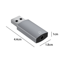 Tarjeta de Sonido Externa USB 2.0 para Computadora con Micrófono, Diseño de Molde Privado de 1 Canal