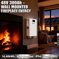 Baterai LiFePO4 48V 14kWh 300Ah untuk Sistem Surya All in One yang Dipasang di Dinding dengan Roda