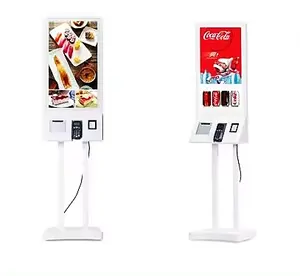 Retail Shop Restaurant Cashless Pos Free Standing Bill Payment Machine Food Ordering System Ticketing Kiosks