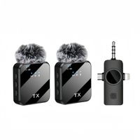 K9 Kabelloses Lavaliermikrofon mit 2,4G für Geräuschunterdrückung für Live-Streaming & Aufnahmen Android Type-C Kompatibel