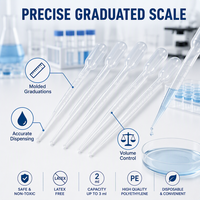 Embouts de micropipettes en plastique jetables, disponibles en différentes tailles, pipettes Pasteur jetables