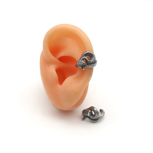 yunnique Snake <b>Cuff</b> <b>Earrings</b> Titanium Steel Animal Shape Fashion Jewelry <b>Ear</b> Clips For Men And Women - Product Image 4
