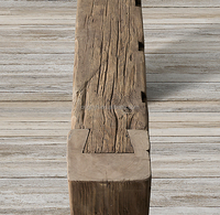 Meubles de salon, style rétro, console rectangulaire en bois massif, poutre anglaise récupérée