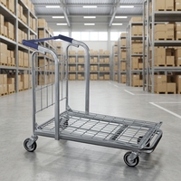 Chariot de transport pliable en acier robuste SXE-3, meilleur prix, pour supermarchés, déménagements et entrepôts