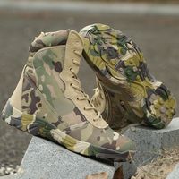 Chaussures de randonnée en gros d'usine bottes d'extérieur pour hommes désert jungle oxford bottes tactiques de camouflage en tissu pour hommes
