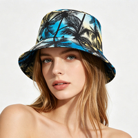 Chapeau Bob Réversible en Coton Imprimé Intégral Personnalisé à Large Bord pour Hommes et Femmes – Idéal Plage et Extérieur