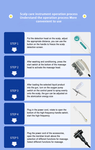 Productos chinos calientes portátil 5 en 1 analizador de cabello del cuero cabelludo y analizador de análisis de cuero cabelludo máquina de tratamiento de cabello para peluquería - Product Image 3