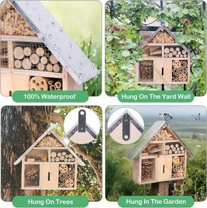 Mason Bees ผีเสื้ออาศัยอยู่กลางแจ้งไม้แมลงโรงแรมแมลงบ้านสำหรับเต่าทอง - Product Image 5