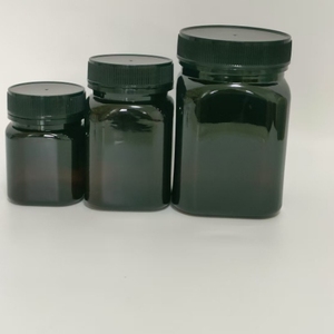 Cấp Thực Phẩm Trong Suốt Hổ Phách Đen 360Ml/500G 250G 1000G Nhựa Pet Vuông Mật Ong Jar Với Bằng Chứng Giả mạo <span class=keywords><strong>Cap</strong></span> Mật Ong Chai - Product Image 2