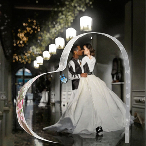 <span class=keywords><strong>Plaque</strong></span> commémorative personnalisée en acrylique découpé au laser, forme irrégulière, art déco, vierge, gravure - Product Image 3