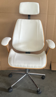 Fauteuil de haute qualité avec dossier haut et siège large Chaise de bureau ergonomique en bois courbé Chaise pivotante du Brésil