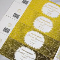 Manchon en papier 350 g/m² à motif couleur imprimé sur mesure avec logo doré à chaud pour emballage de torchons avec autocollant 3M