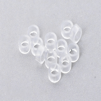 Perles d'espacement cylindriques transparentes en plastique pour cordon, décoratives, pour sacs, sweats à capuche et pochettes