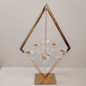 Centre de table en métal au design moderne, style <span class=keywords><strong>rustique</strong></span>, pour mariage, candelabre, centre de table pour la décoration de table de mariage - Product Image 4