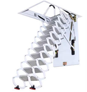 Escalera Telescópica Invisible de Aluminio GQK GC1218348, Escalera Retráctil Plegable para Ático, Escalones Negros para Interiores - Product Image 6