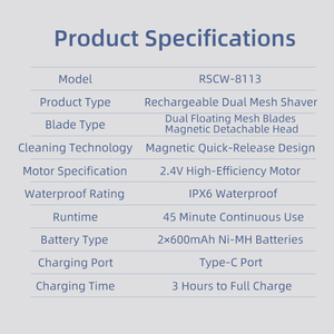 USB ricaricabile doppia lama Mini rasoio elettrico Full-Body IPX7 impermeabile Cordless bagnato/asciutto <span class=keywords><strong>barba</strong></span> da <span class=keywords><strong>barba</strong></span> per auto RV domestico - Product Image 6