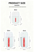Botol semprot tangan kosmetik PETG, botol penyemprot plastik kartu kabut halus kosong 35ml 45ml 50ml mewah Mini Travel PETG