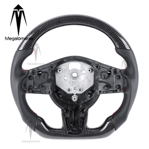 Volant sport personnalisable en fibre de carbone perforé avec LED Megalomania, compatible avec Jaguar XEL E-PACE XE XFL XJ F-TYPE XF F-PACE - Product Image 3