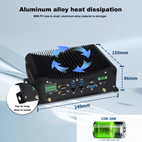 Mini Computadora VENOEN de 11.ª Generación con Procesador Core I7/i5, Sin Ventilador, Red Dual de 2.5G, 1165G7, 24V DC, 6xCOM, Accesorios Industriales Integrados