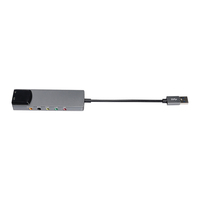 Tarjeta de sonido USB de aleación de aluminio, convertidor de tarjeta de Audio externo óptico profesional de 6 canales, chipset CM6206 para ordenador portátil y PC