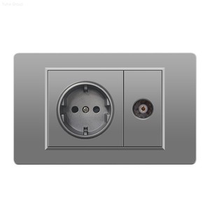 Prise murale standard européenne, double alimentation et double port de sortie USB, 20A, prise murale de type C, interrupteur lumineux - Product Image 3