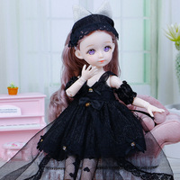 Poupée BJD de 30 cm, 22 articulations mobiles, maquillage 1/6, poupées à grands yeux 3D avec vêtements tendance pour filles, jouet DIY