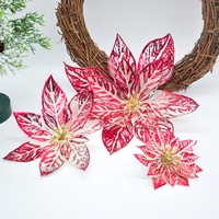 Weihnachtsdekoration Goldgeprägte PE-Materialien Künstliche Weihnachtsblumen Weihnachtsbaum-Kranz Europäischer Stil DIY-Ornamente