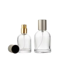 Flacon de parfum vide en verre de luxe personnalisable, carré ou rond, pour cosmétiques, avec éléments de design