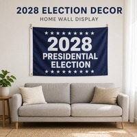 Drapeaux américains personnalisés 2028 avec logo, design patriotique pour les élections présidentielles, impression numérique sur polyester de haute qualité