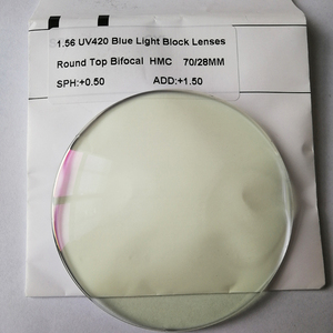 Lentes de plástico de bloque azul 1,56 de buena calidad lente oftálmica <span class=keywords><strong>bifocal</strong></span> KT superior redonda - Product Image 3