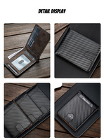 Dompet Kartu Baellerry Desain Baru Tipis Minimalis untuk Pria, Dompet Bisnis Sederhana Kecil untuk Pria, Kulit PU Serat Karton