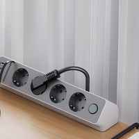 Nouvelle pince de bureau avec câble de charge intégré, 4 prises CA, 2 ports USB-A, 2 ports USB-C, compatible avec les bords de table de 1,7 pouce, station de charge PD 25W, 1,5 m