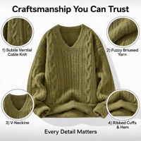 Pull en tricot respirant de haute qualité pour homme, durable, chaud, idéal pour l'hiver et le streetwear, offre ODM