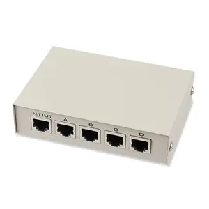 Mini 4Ports ABCD Manual Network Ethernet Switch Splitter Sharing Box 4In11In4 RJ45