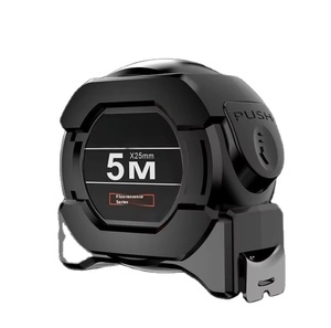 Cinta Métrica de Plástico Fluorescente Negra AIRAJ de 5 m, Tecnología de Inyección de Tinta Láser de Alta Precisión, Regla de Caja Reforzada Anti-Caídas y Anti-Cortes - Product Image 1