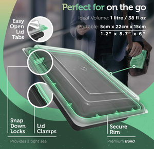 Có Thể Tái Sử Dụng Microwavable Tủ Đông Phần Kiểm Soát Bento Box 28Oz Ngăn Duy Nhất Bữa Ăn Prep <span class=keywords><strong>Container</strong></span> Với Nắp Đậy Thực Phẩm Có Thể Tái Chế - Product Image 5