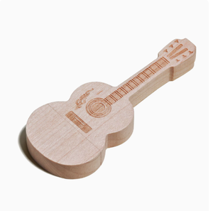 Nouvelle clé USB en forme de guitare en bois ECO, USB 2.0, 4 Go-128 Go, logo personnalisé, cadeau musical créatif, clé USB, mémoire stick - Product Image 2